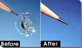 before and after windshield repair